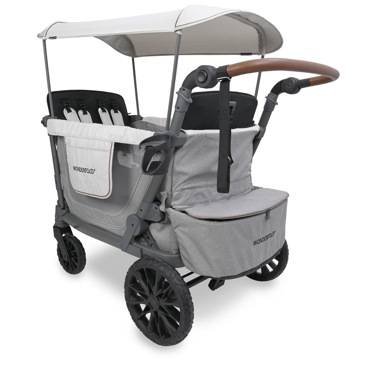 WonderFold OPEN BOX L4 Quad (4 Seater) Stroller Wagon - Gray - L4-GRY-OB