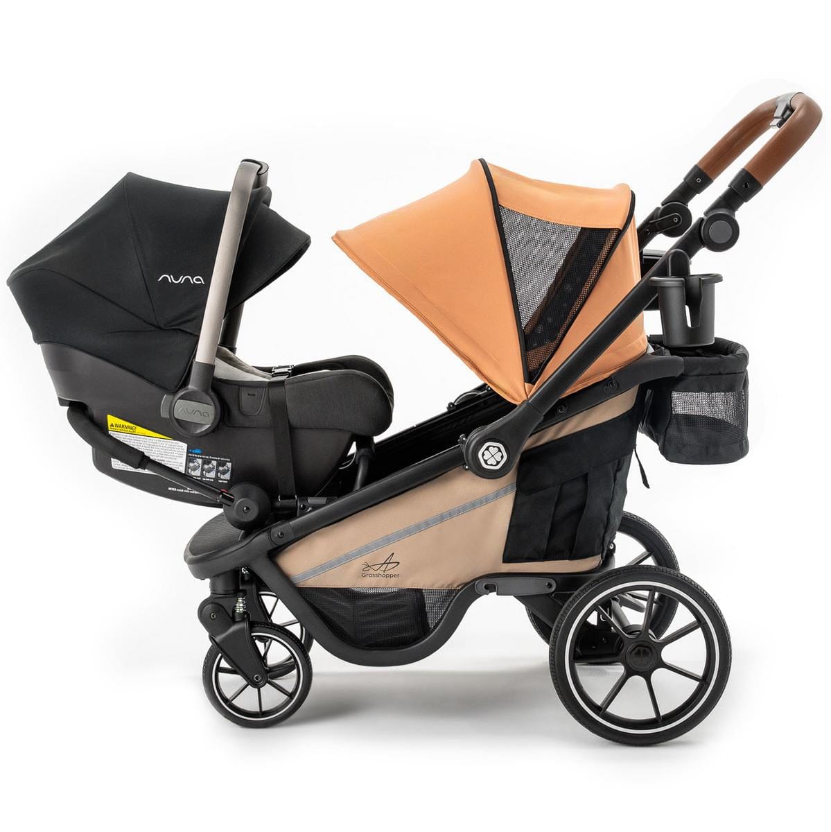 stroller with car seat adapter Gladly Family Infant Car Seat Adapter for Grasshopper