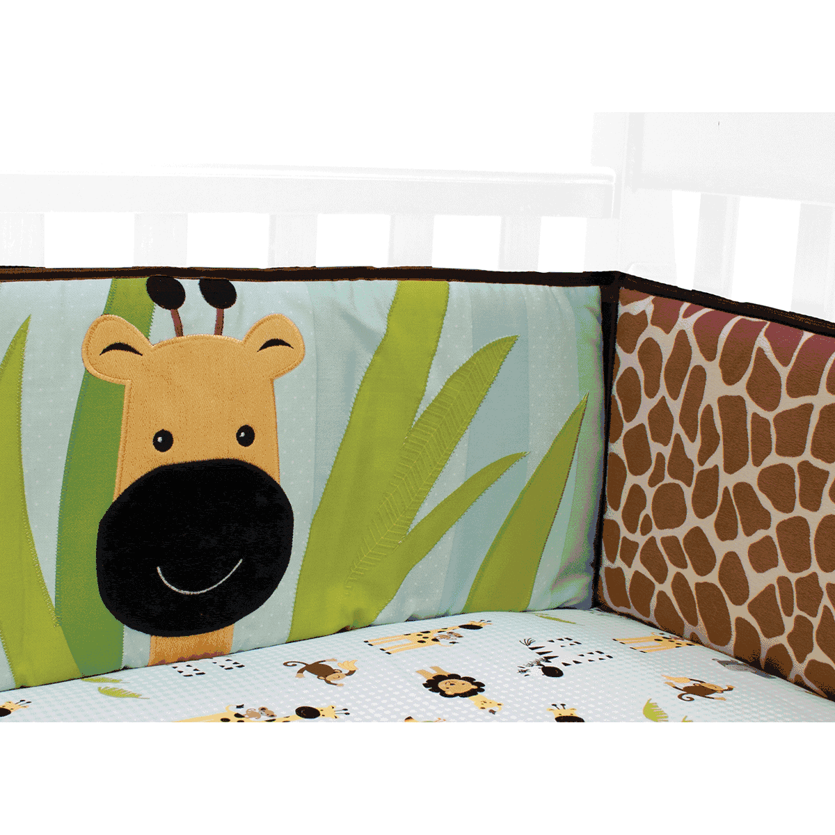 Lambs & Ivy Peek A Boo Jungle Crib Bumper - 543002B
