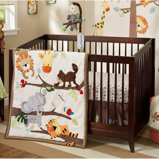 Lambs & Ivy Treetop Buddies 4 Piece Crib Bedding Set - 571004V