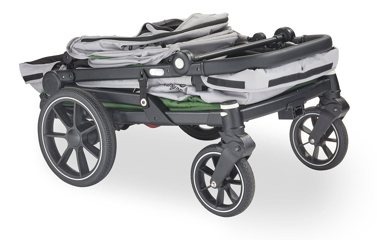 Larktale Caravan Coupe (2 Seater) Stroller Wagon - Gray/Green - LK51007