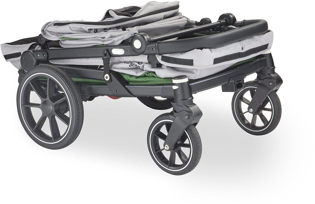 Larktale Caravan Coupe V2 (2 Seater) Stroller Wagon - Byron Black - LK51029