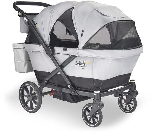 Larktale Caravan Coupe V2 (2 Seater) Stroller Wagon - Gray / Black - LK51020
