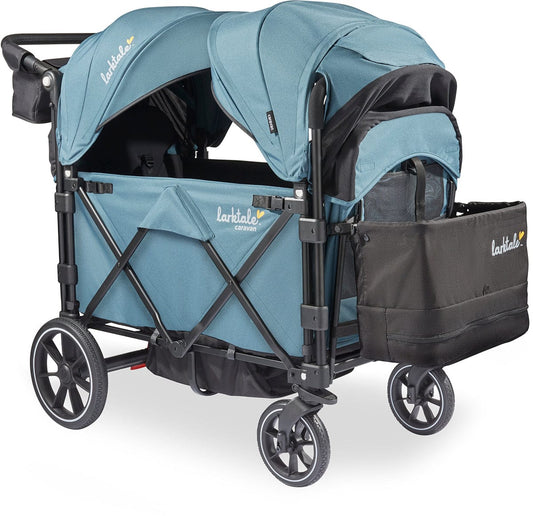 Larktale Caravan V3 (2 Seater) Stroller Wagon - Seaford Blue - LK50041