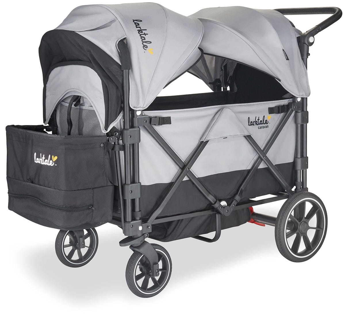 Larktale OPEN BOX Caravan V2 (2 Seater) Stroller Wagon - Gray/Black - LK50000-ob