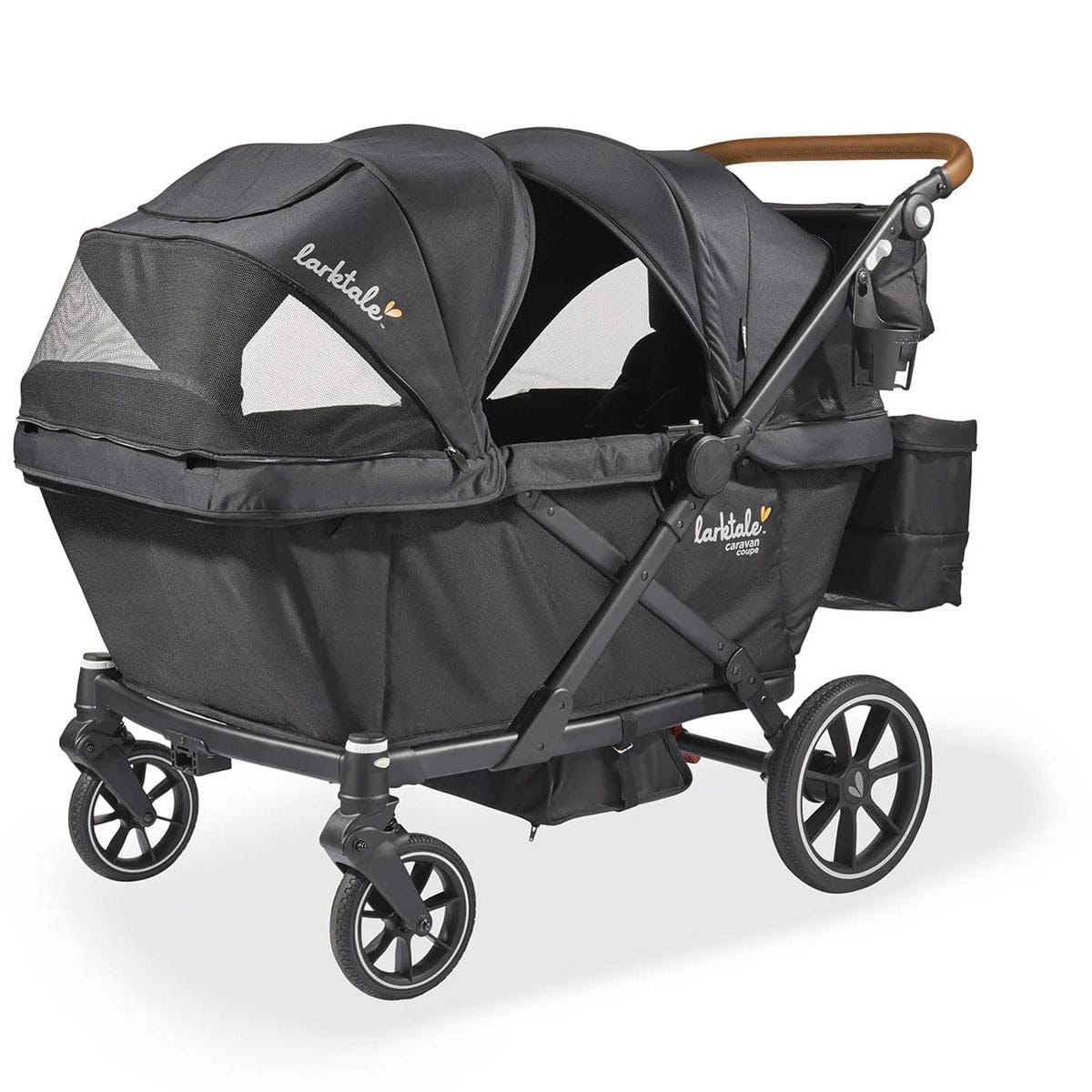 Larktale OPEN BOX Caravan Coupe Quad (4 Seater) Stroller Wagon - Byron Black - LK51039-ob