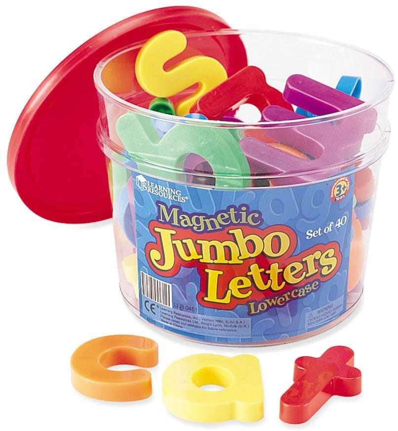 Learning Resources Jumbo Magnetic Lowercase Letters, 40pc - LER0451