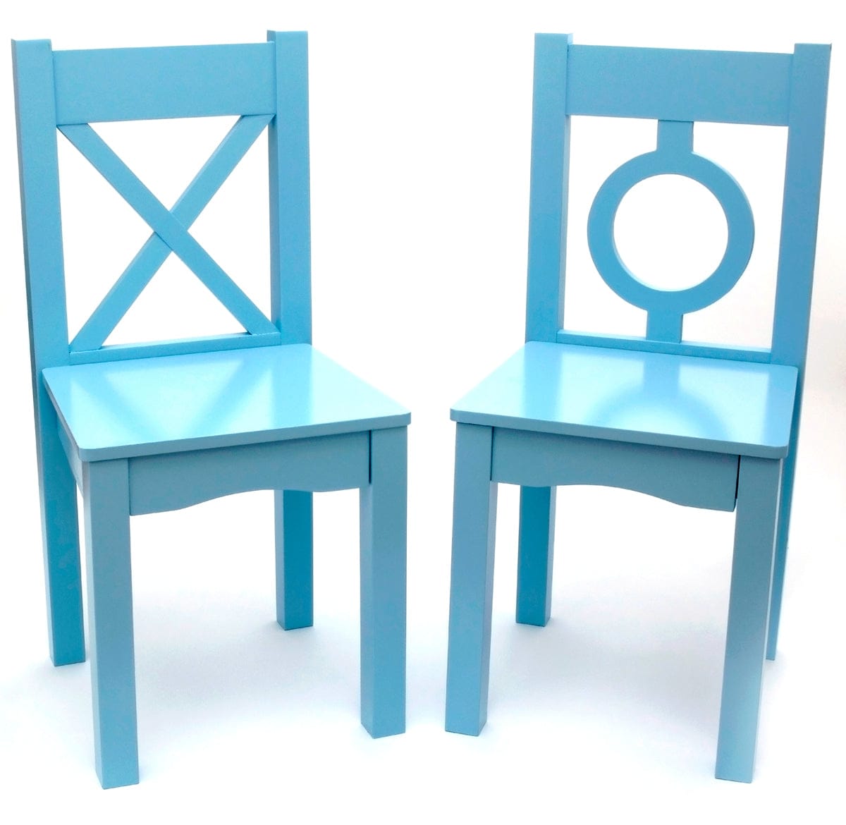 Lipper International Child's Chairs, Set of 2 - Light Blue - 521-2BL