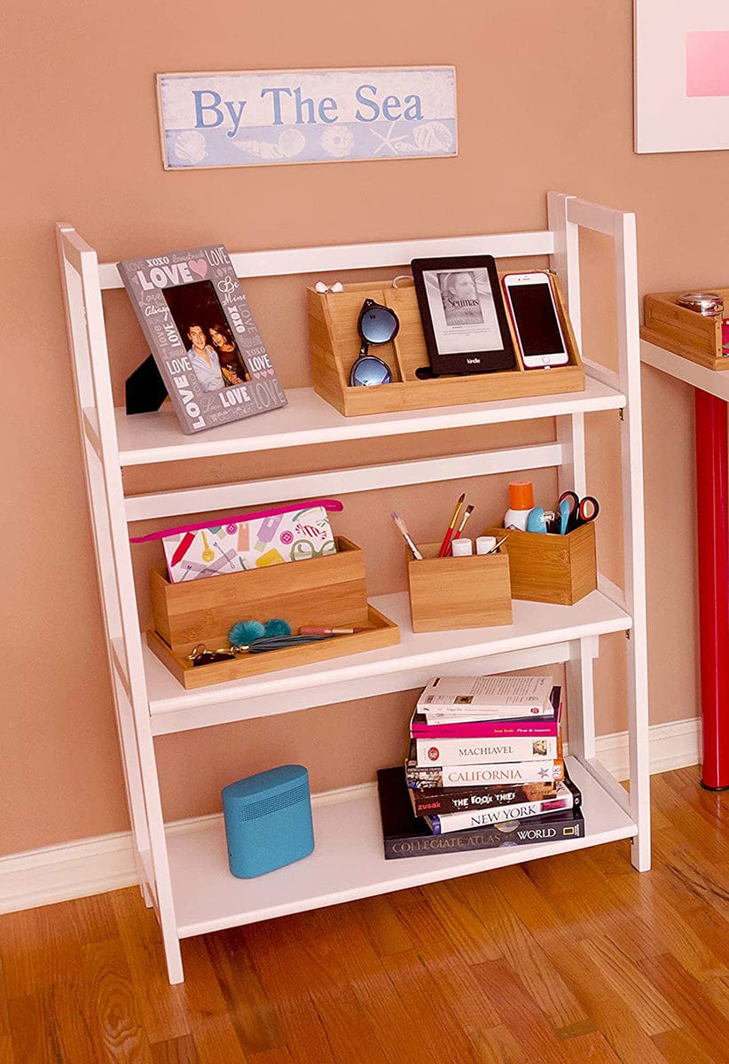 Lipper International Kids 3-Shelf Folding Bookcase - White - 517W