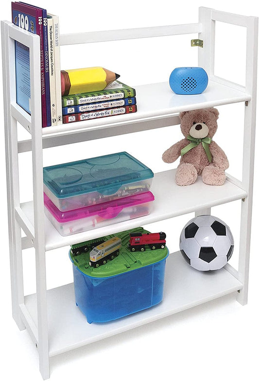 Lipper International Kids 3-Shelf Folding Bookcase - White - 517W