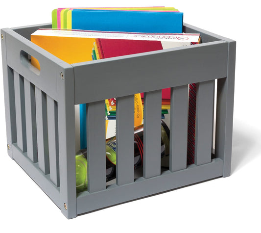 Lipper International Wooden Storage Crate - Grey - 540G