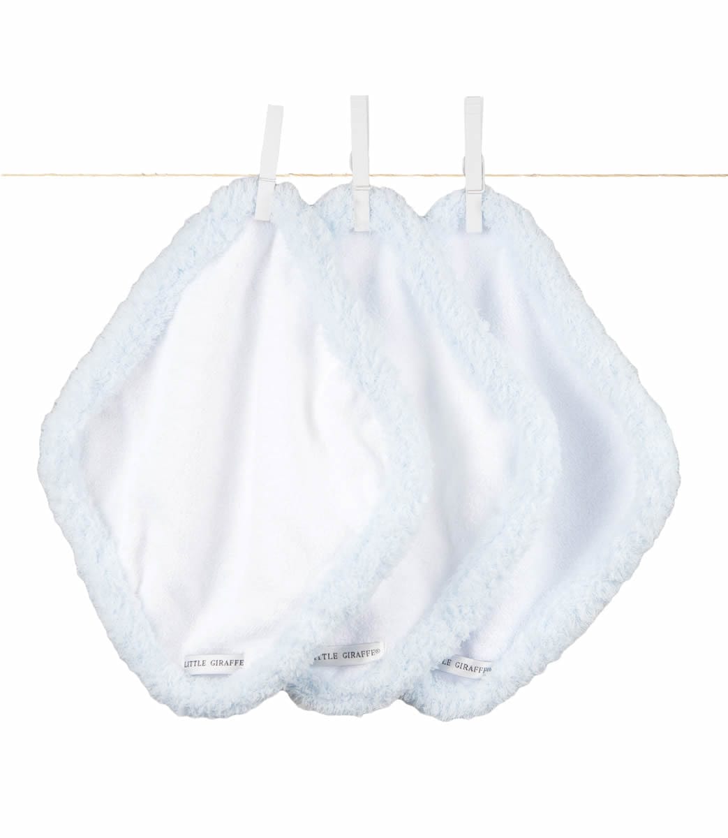 Little Giraffe Chenille Washcloth in Blue - CHWCBL