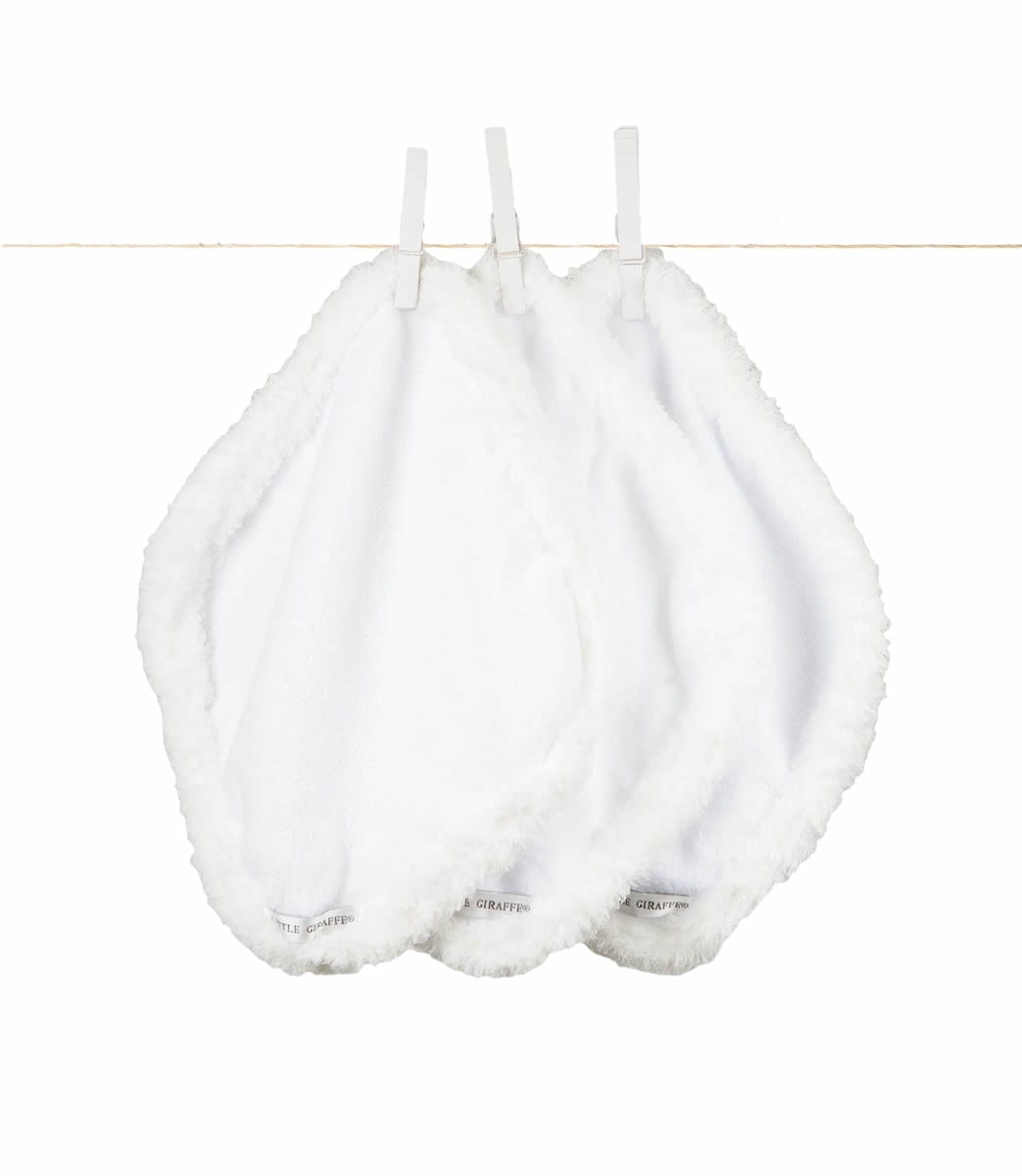 Little Giraffe Chenille Washcloth in White - CHWCWH