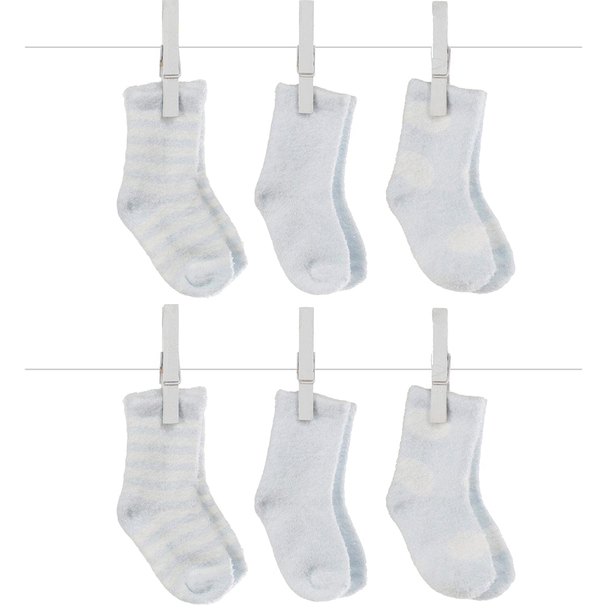 Little Giraffe Box of Socks - Dot, Solid, Stripe - Blue - 0 to 12 Months - DST6FSX0NB