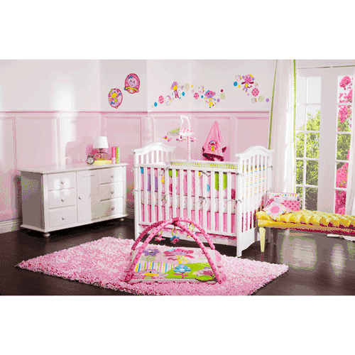 Little Miss Matched Monkey 5 Piece Crib Bedding Set - LM100BED4