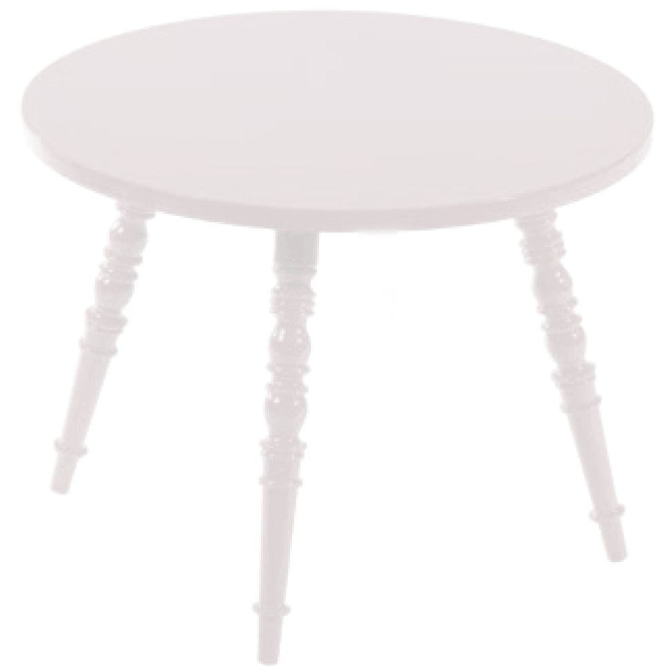Little Nest Catherine Round Child Table in White - LN-CATH-WH