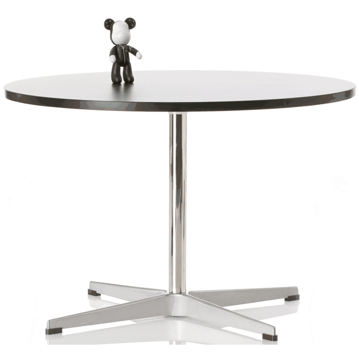 Little Nest Cygnet Child Table in Black with Silver Base - LN-CYTBL-BLKSL