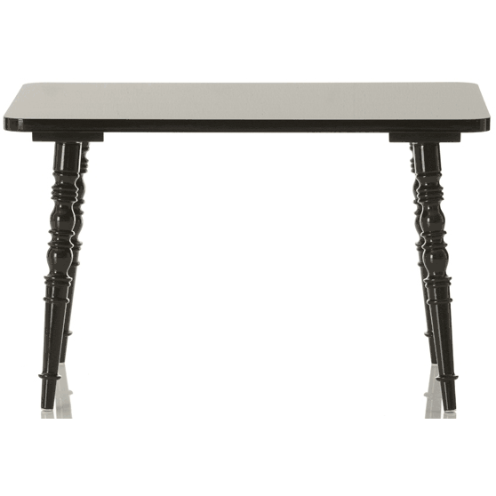 Little Nest William Rectangular Child Table in Black - LN-WILL-BLK