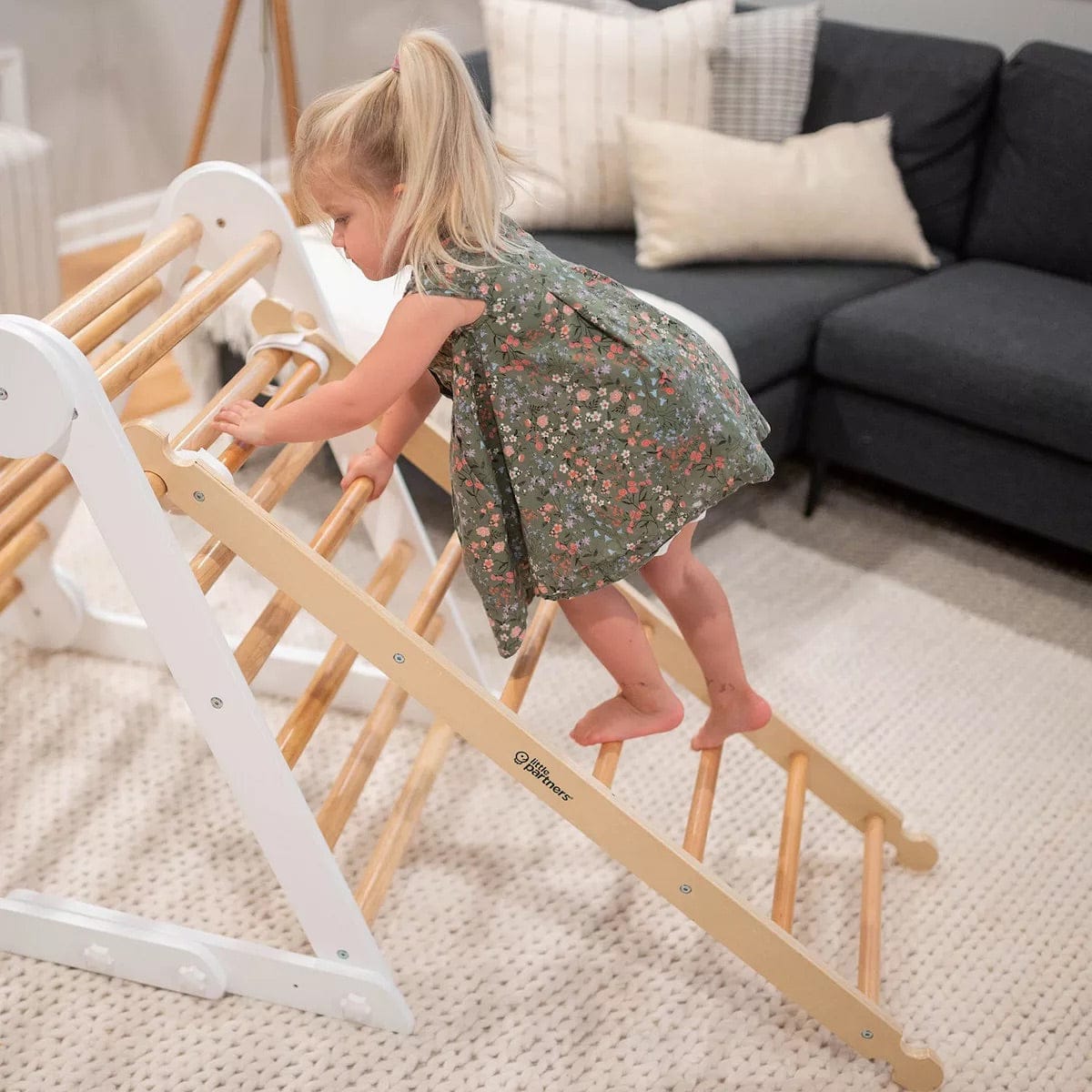 Little Partners Climbing Ladder - Soft White / Natural (Unassembled) - LP079527-KD