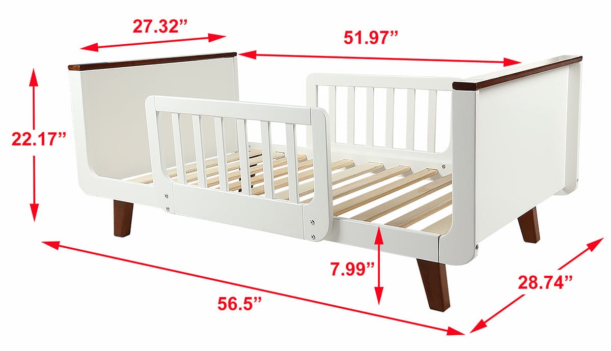 Little Partners MOD Toddler Bed - White & Earl Grey - LP91428