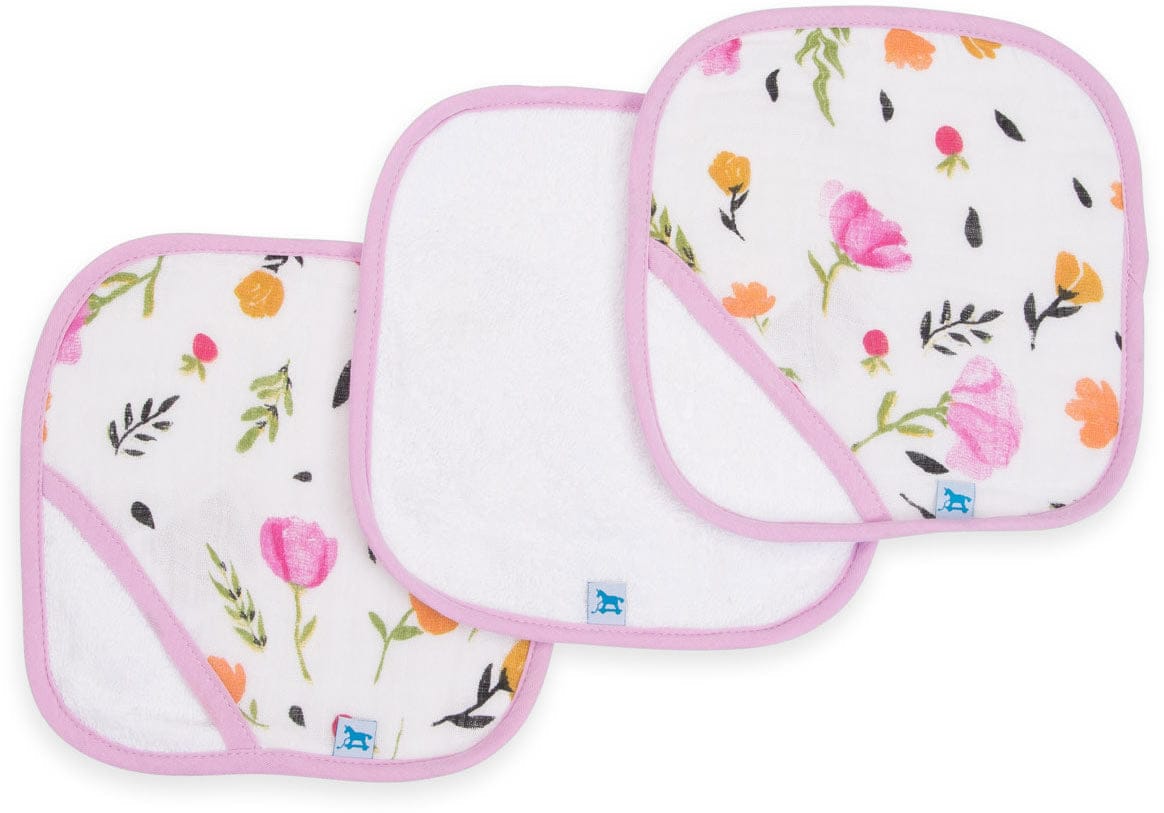 Little Unicorn 3 Pack Cotton Washcloth Set - Berry & Bloom