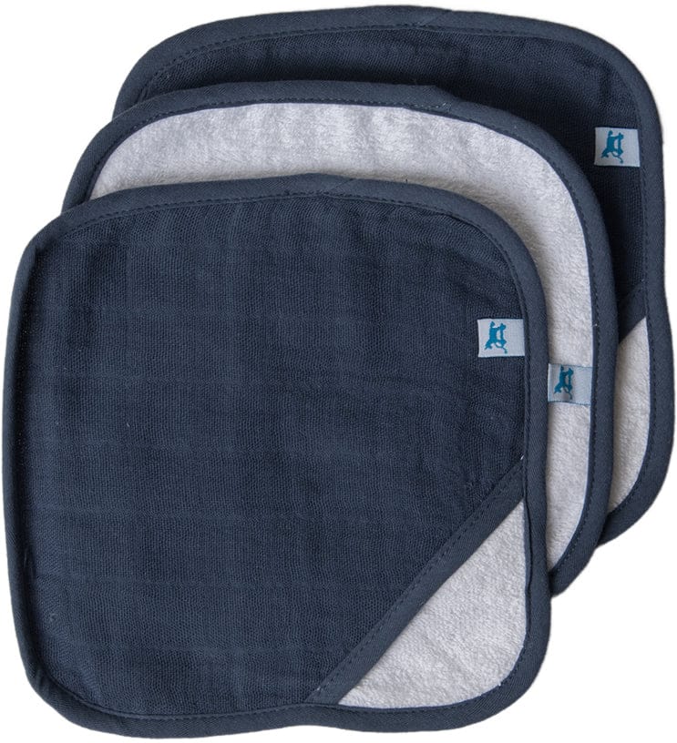 Little Unicorn 3 Pack Cotton Washcloth Set - Indigo Wash - UH0111