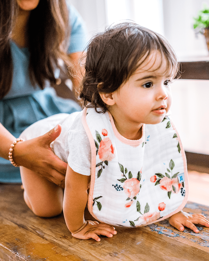 Little Unicorn Cotton Classic Bib 3-Pack - Watercolor Roses
