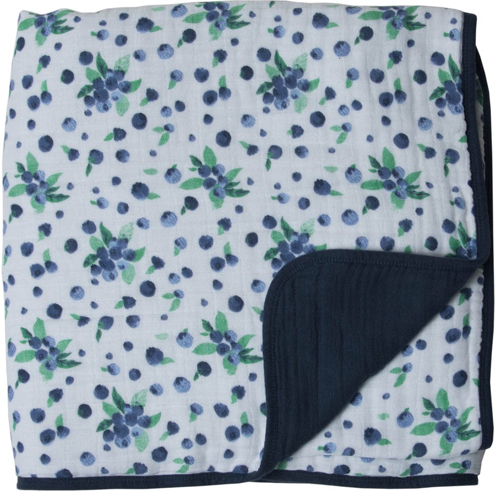 Little Unicorn Cotton Muslin Quilt - Blueberry - UB0220