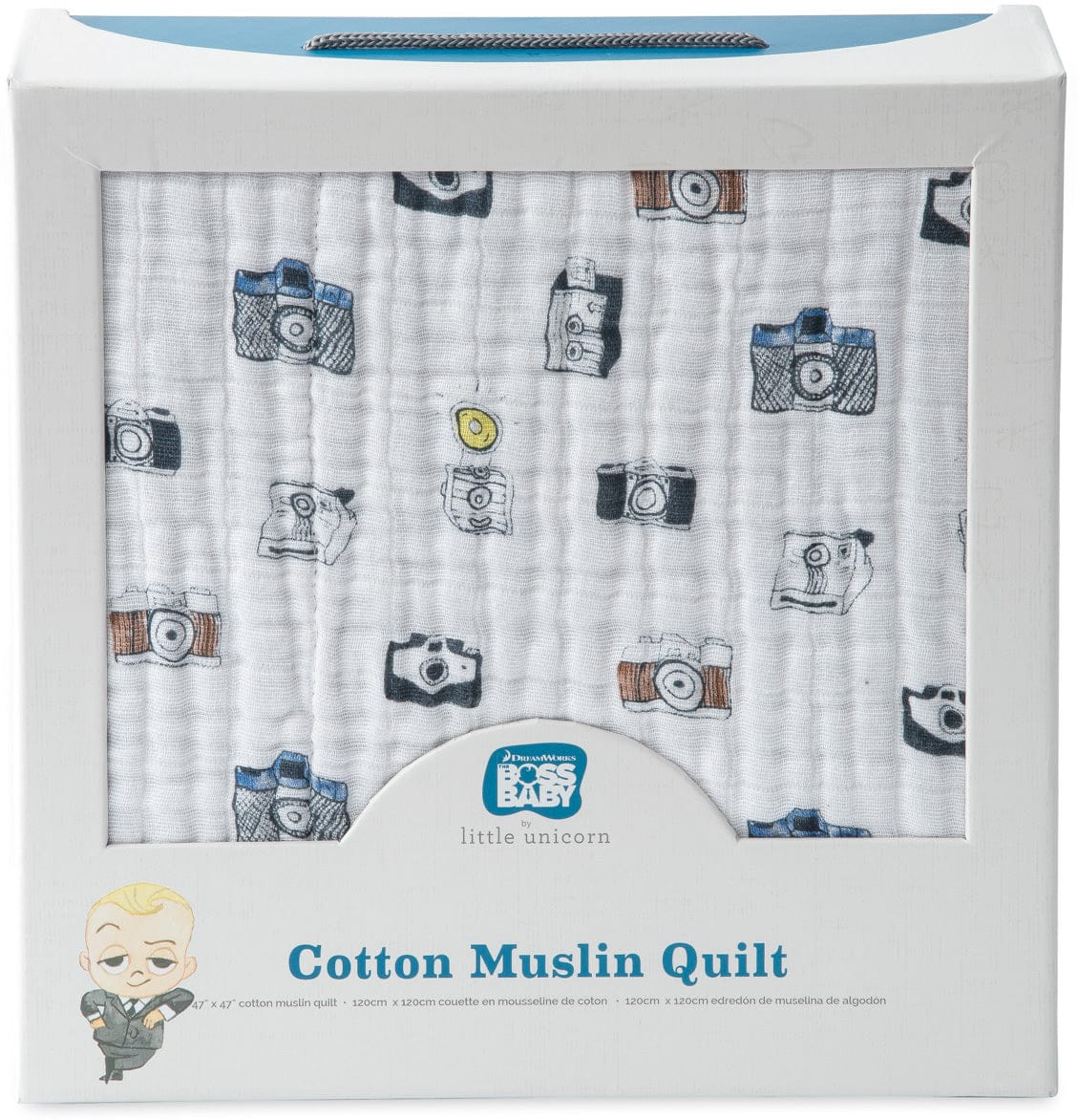 Little Unicorn Cotton Muslin Quilt - Camera - UD0244DW
