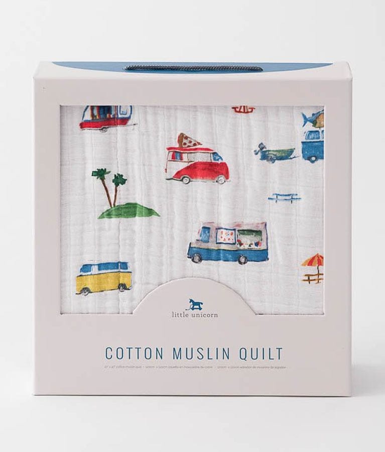Little Unicorn Cotton Muslin Quilt - Food Truck - UB0239