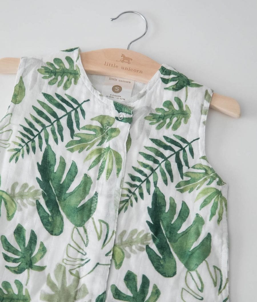 Little Unicorn Cotton Muslin Sleep Bag, X-Large - Tropical Leaf - UC0307X