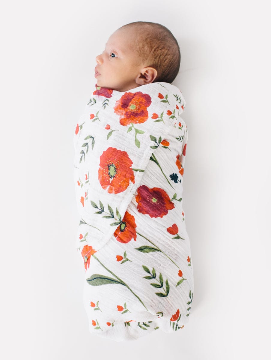 Little Unicorn Cotton Muslin Swaddle 3-Pack - Summer Poppy - UB0004