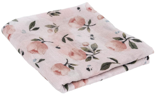 Little Unicorn Organic Cotton Muslin Swaddle Blanket - Watercolor Floret - UB2601