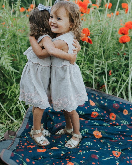 Little Unicorn Outdoor Blanket, 5' x 5' - Midnight Poppy - UB0805