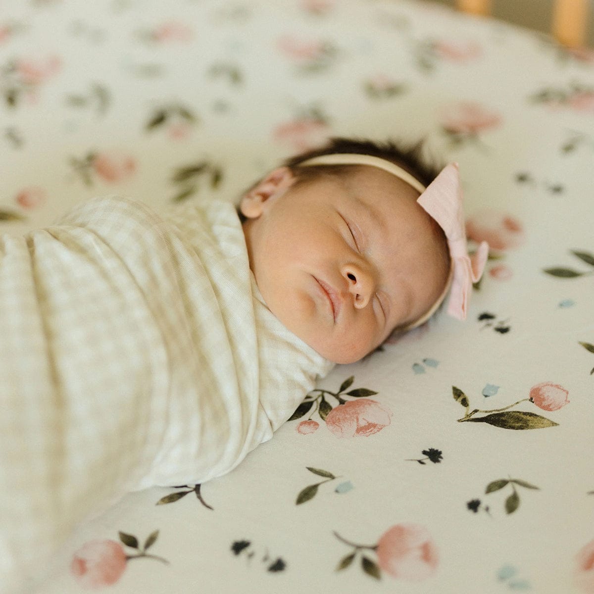 Little Unicorn Stretch Knit Crib Sheet - Watercolor Rose - UN1203