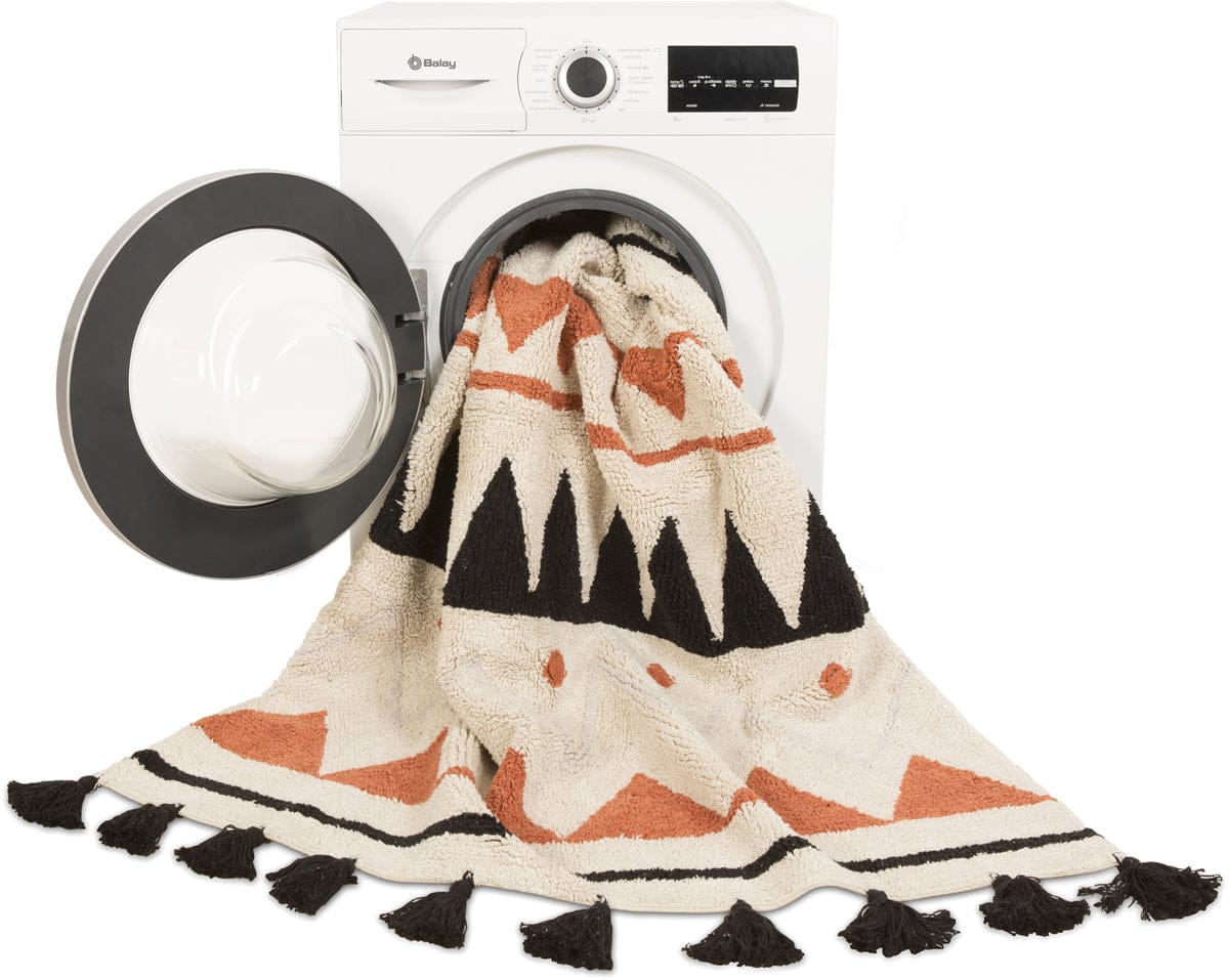 Lorena Canals Azteca Rug - Natural/Terracota (4' 8" x 6' 7") - C-AZ-NTE-L