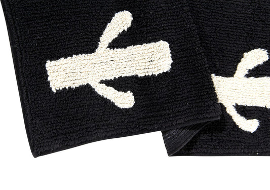 Lorena Canals Cactus Stamp Rug (4' 8" x 6' 7") - C-BW-CACTUS