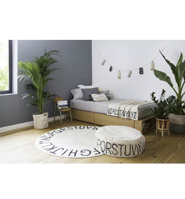 Lorena Canals Pouffe - ABC Natural Black - P-ABC-NBK