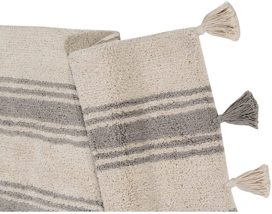 Lorena Canals Stripes Rug - Glacier Grey (4' x 5' 3") - C-ST-GLACIER