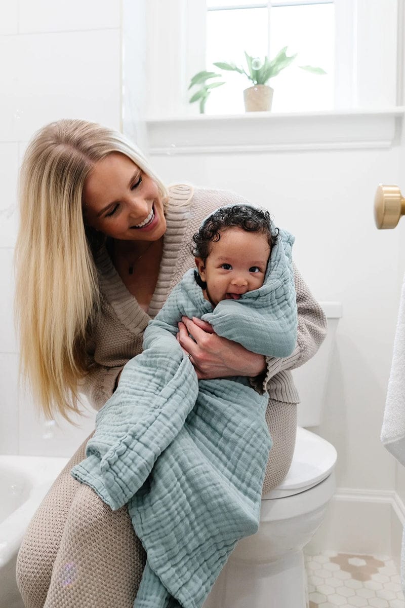 Lou Lou & Company Infant Hooded Bath Towel - Steel - 23679