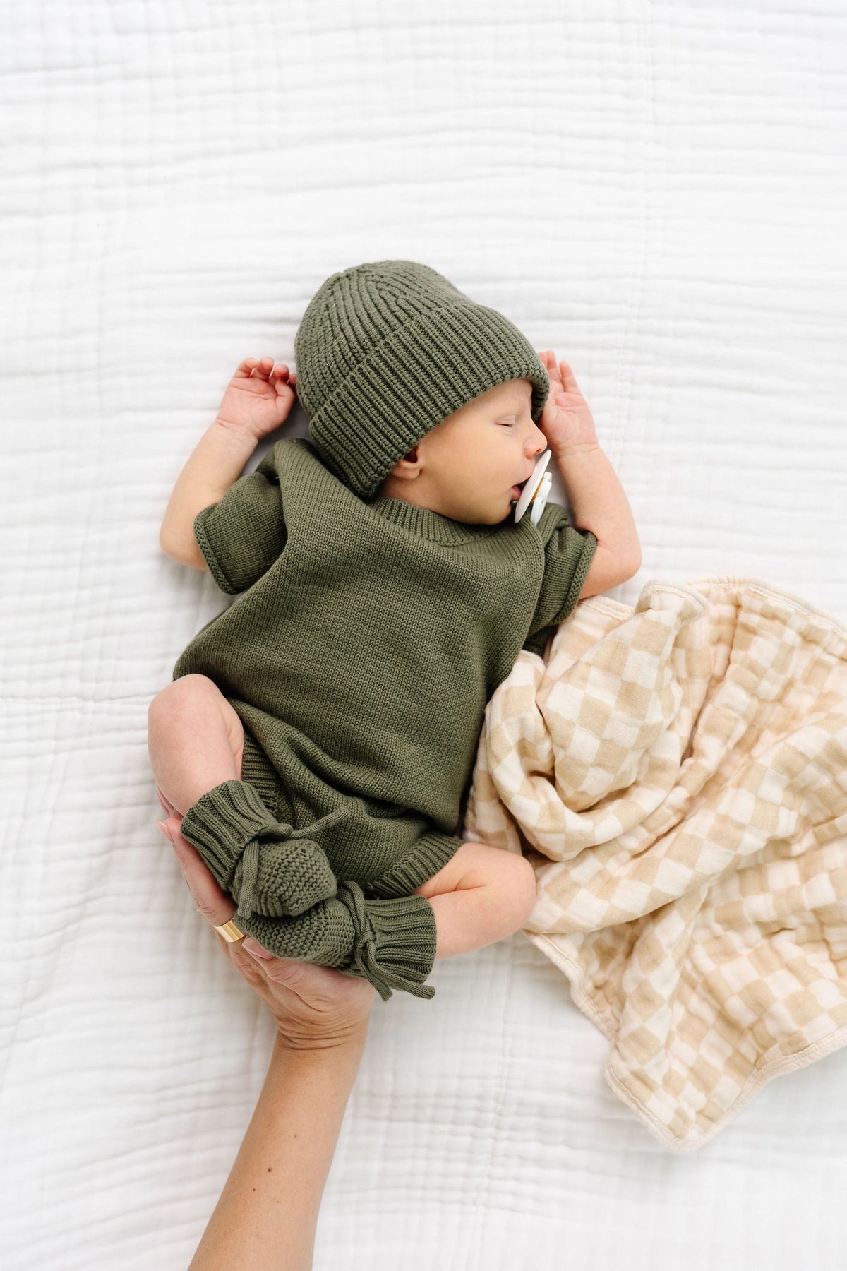 Lou Lou & Company Knit Beanie - Olive, Toddler