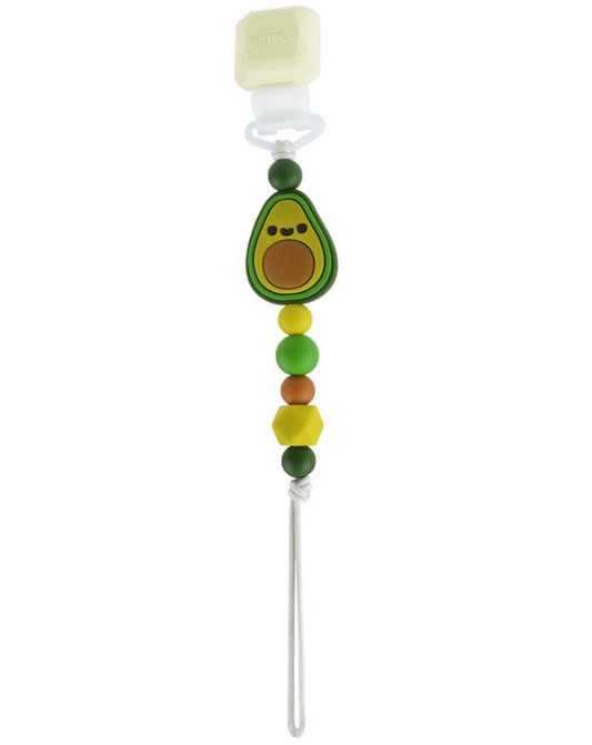 Loulou Lollipop Darling Pacifier Clip - Avocado - DCLIPAVO