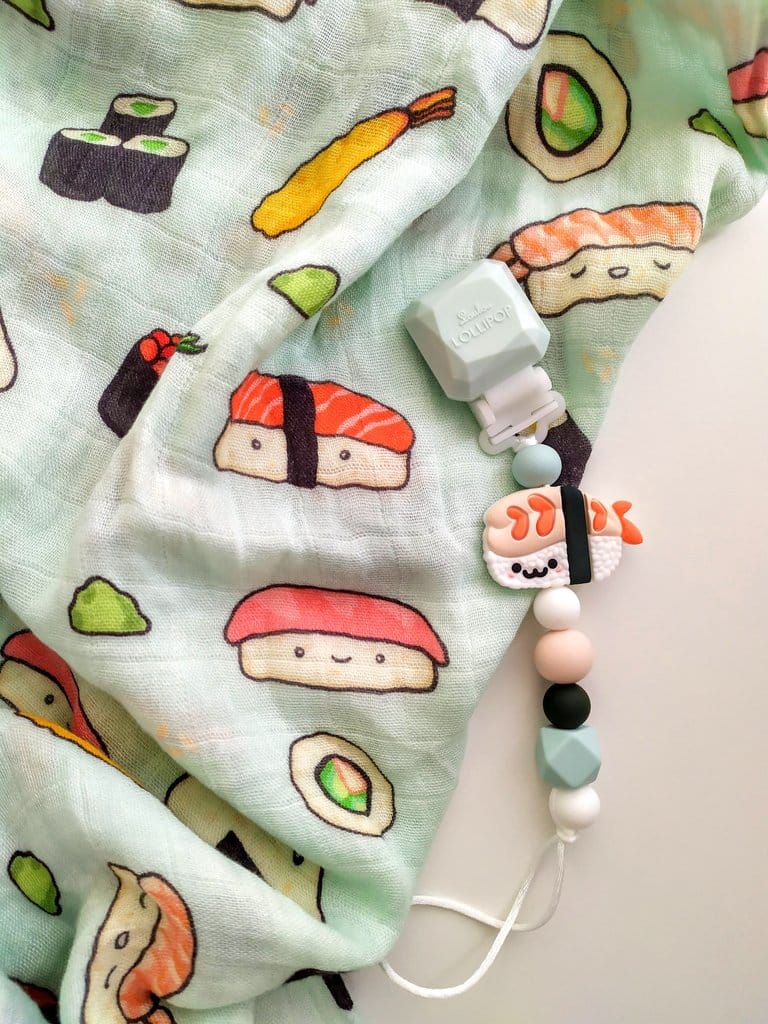 Loulou Lollipop Darling Pacifier Clip - Ebi - DCLIPEBI