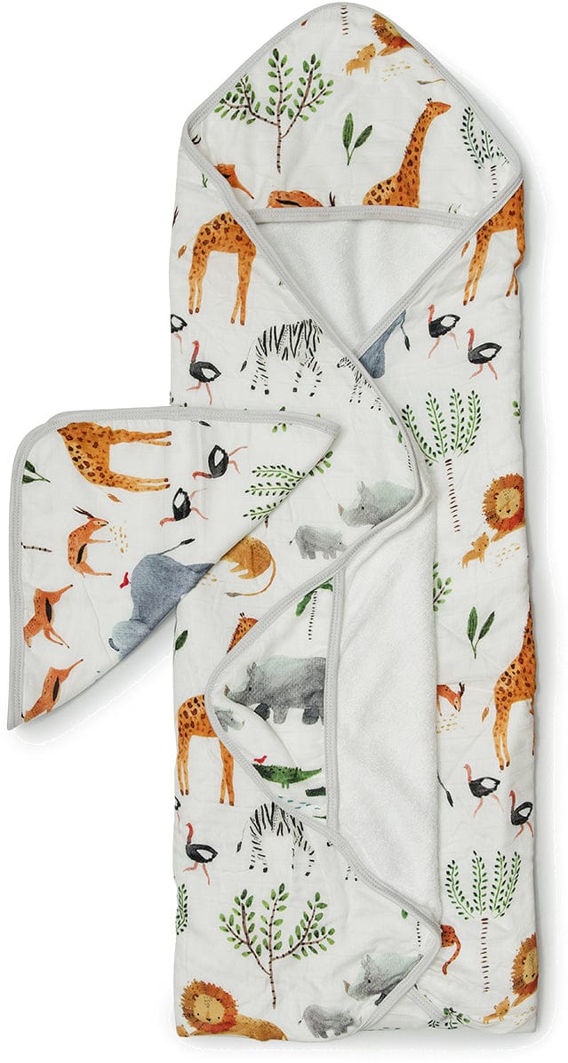 Loulou Lollipop Hooded Towel Set - Safari - HTS-SAFARI