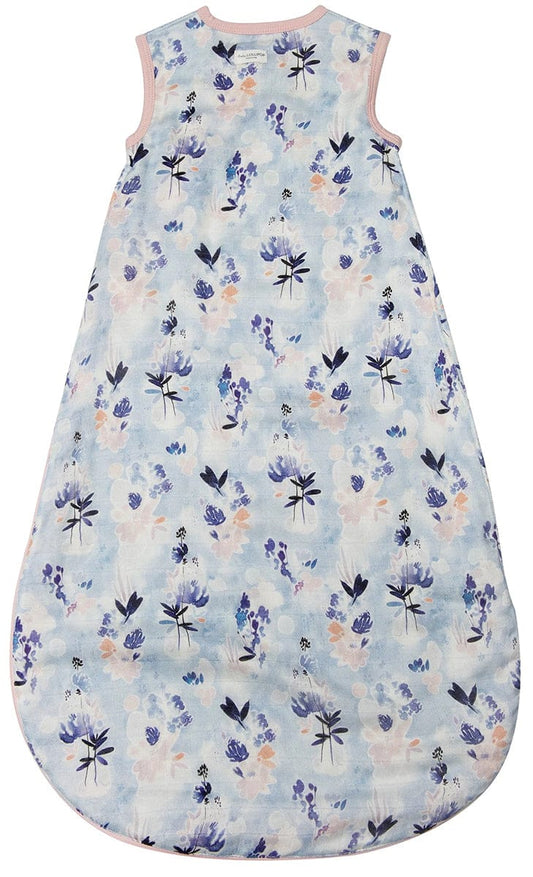 Loulou Lollipop Lightweight Muslin Sleep Bag, 0-6 m - Ink Floral - BA9003U-IKF-7