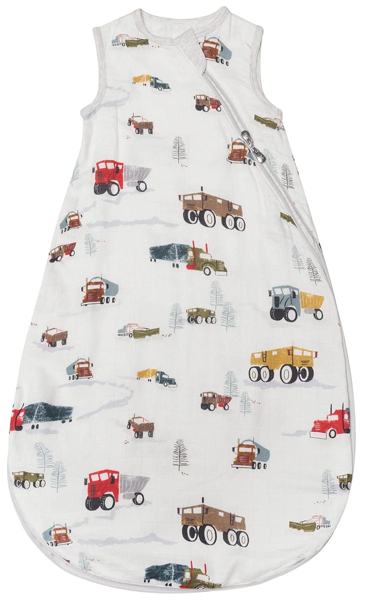 Loulou Lollipop Lightweight Muslin Sleep Bag, 6-18 m - Happy Trucks - BA9003U-HPT-18