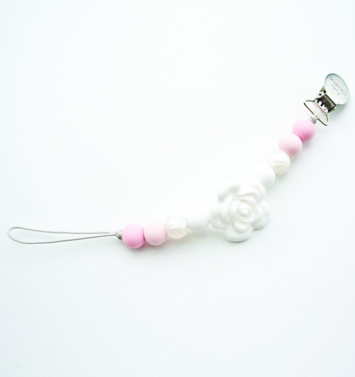 Loulou Lollipop Lolli Soother Holder - Flower Baby Powder - FLOWERBABY