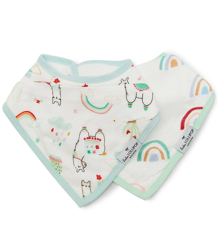 Loulou Lollipop Luxe Muslin Bandana Bib Set - Llama - BIB-LLAMA