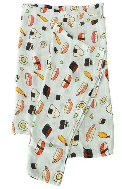 Loulou Lollipop Luxe Muslin Swaddle - Sushi - SWSUSHI