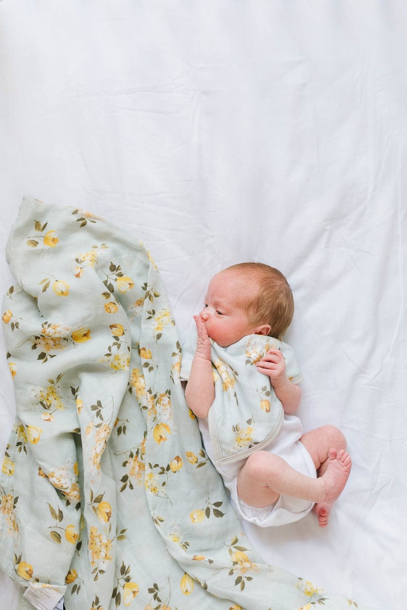 Loulou Lollipop Luxe Muslin Swaddle - Wild Rose - SWROSE